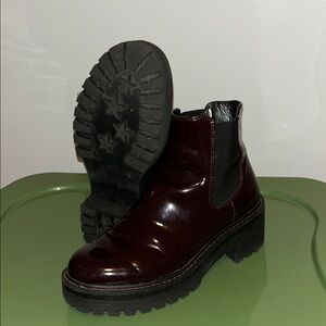 Women's Burgundy Ankle Boots
